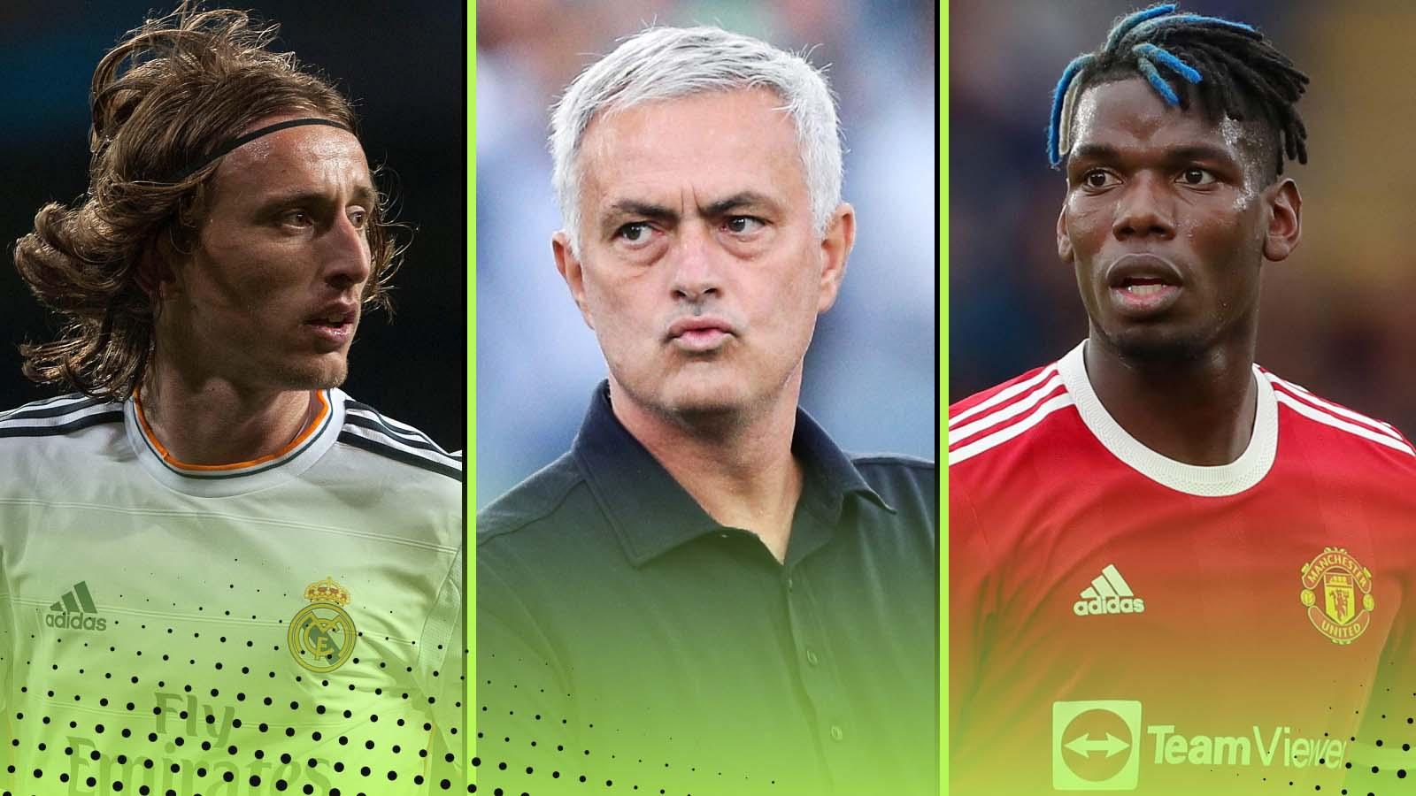 Luka Modric, Jose Mourinho, Paul Pogba