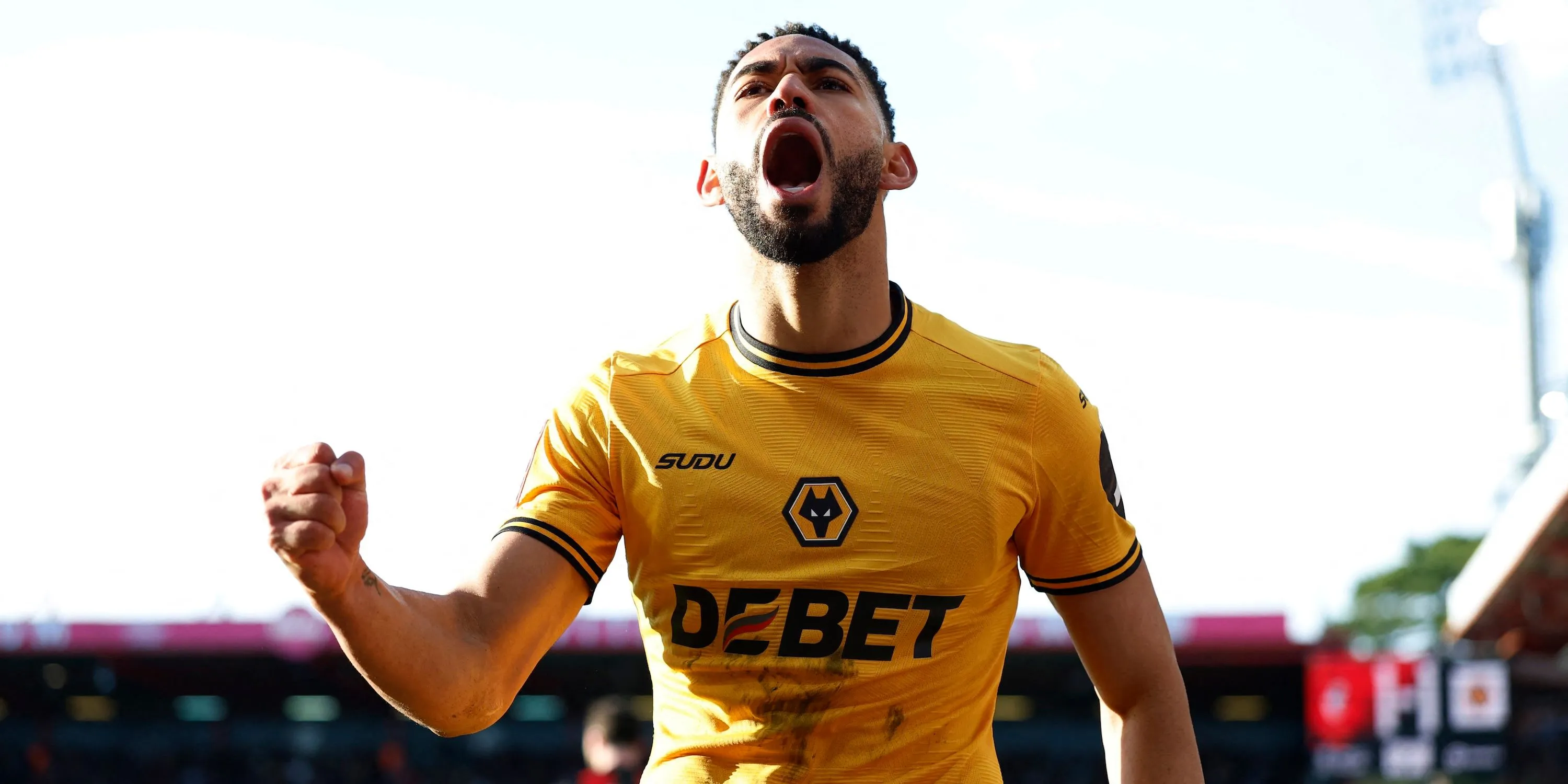 Cầu thủ Wolverhampton Wanderers Matheus Cunha phản ứng