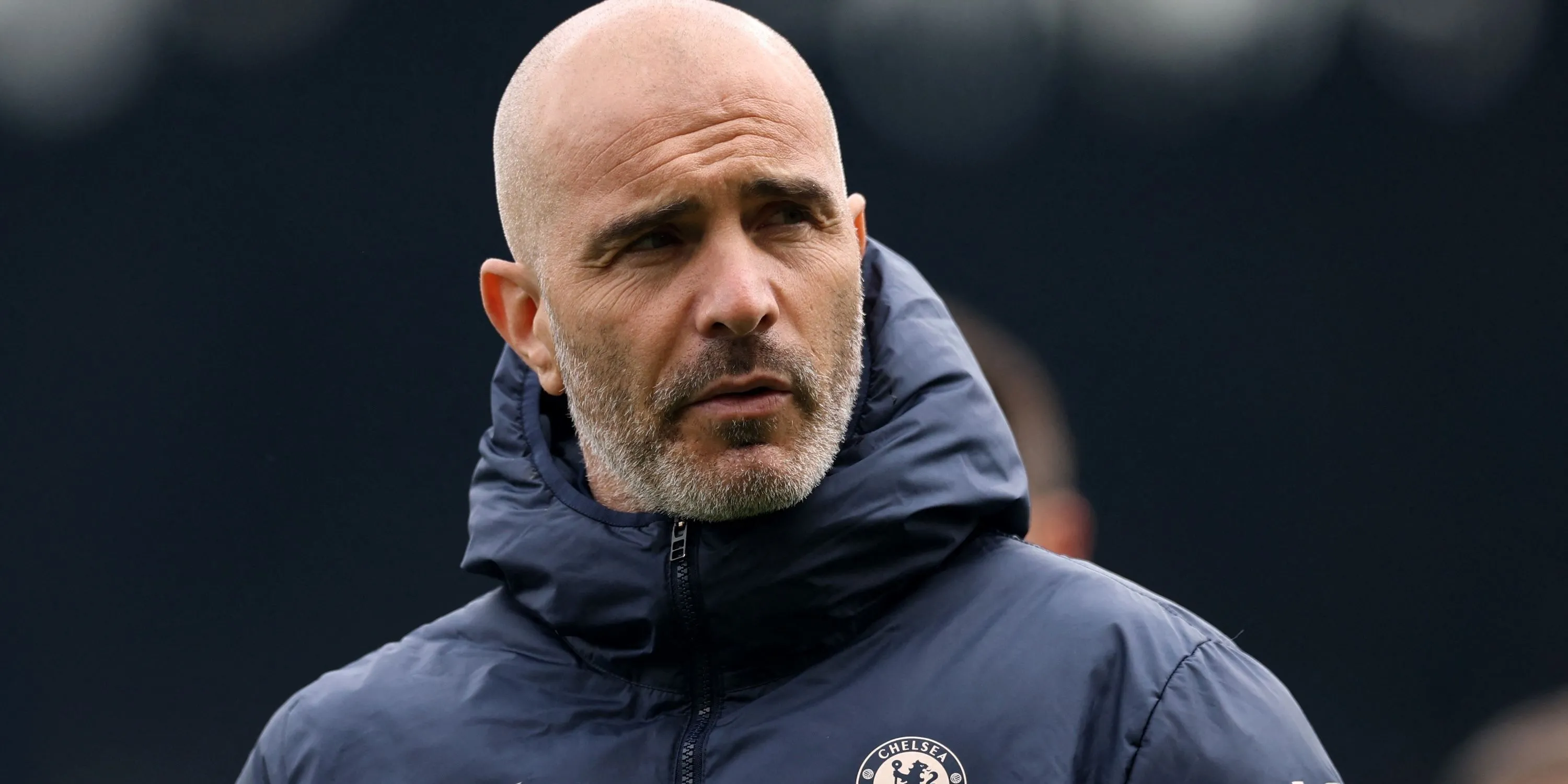 Chelsea manager Enzo Maresca looks on before the match