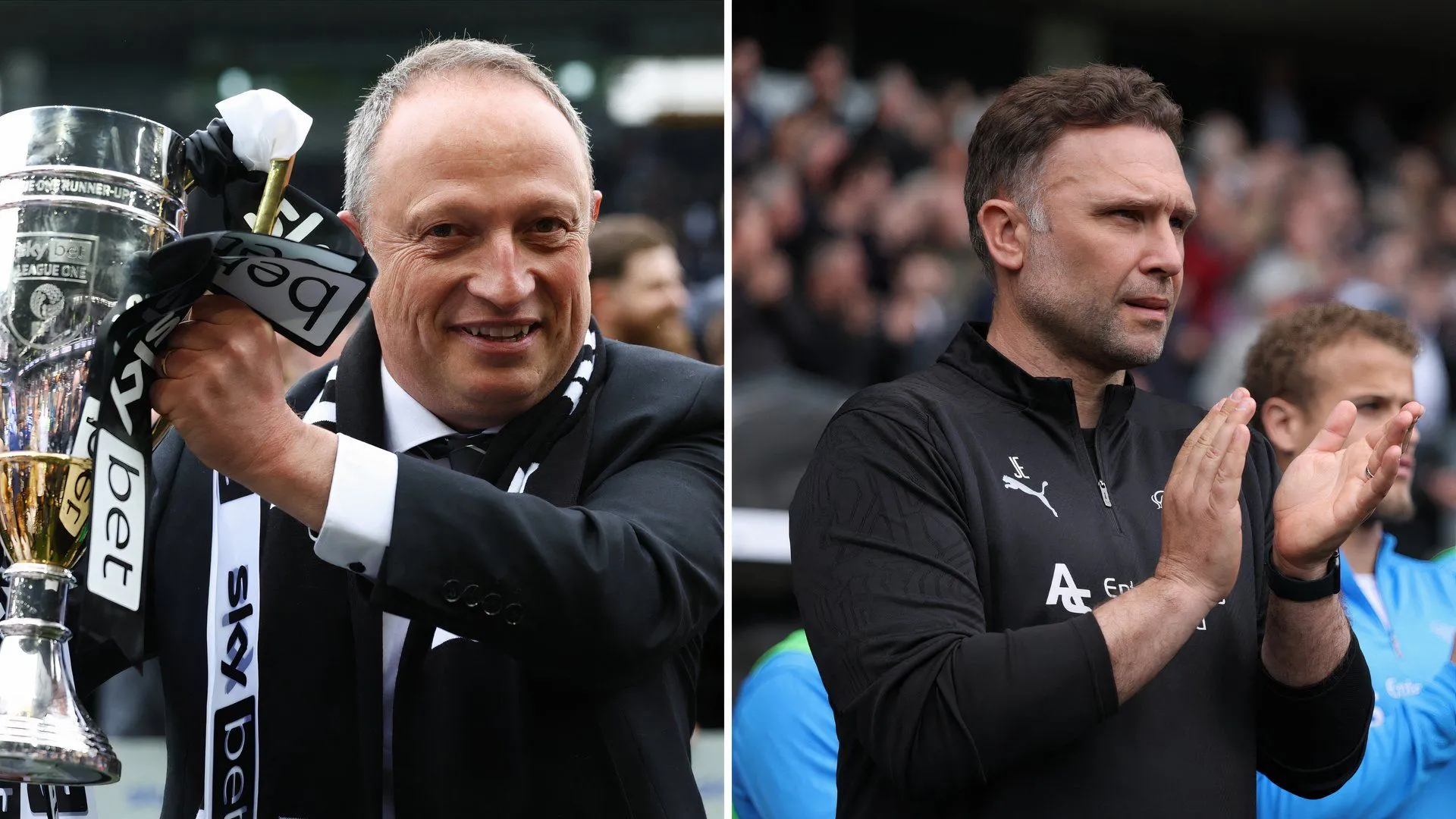 Chủ sở hữu David Clowes và HLV John Eustace của Derby County thảo luận về kế hoạch của đội bóng.