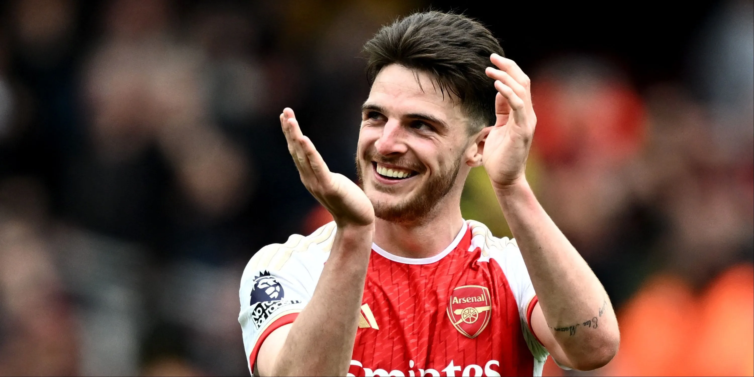 Declan Rice thi đấu trong trận Arsenal gặp Bournemouth tại Premier League