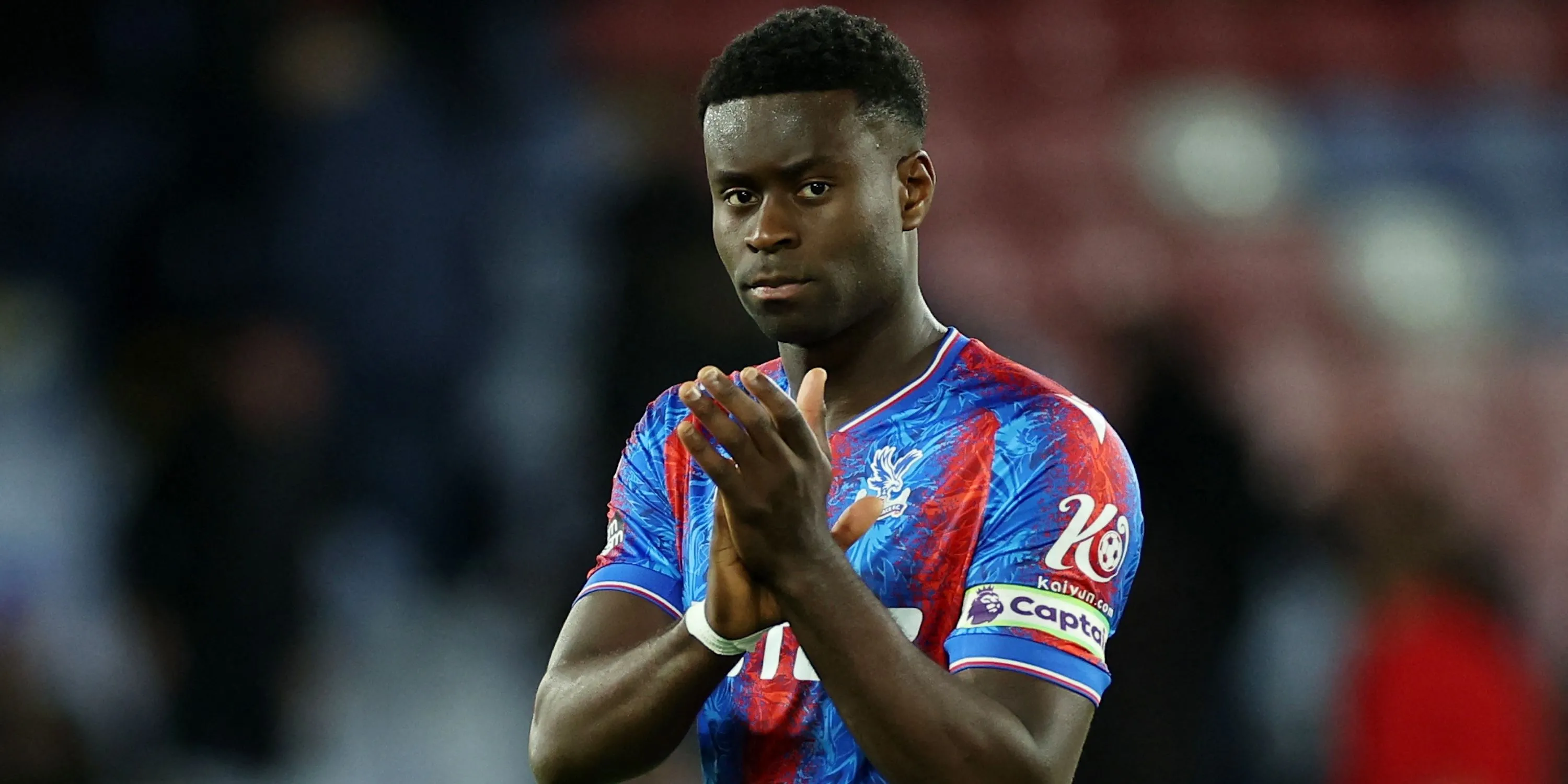 Hậu vệ Marc Guehi của Crystal Palace phản ứng sau trận đấu