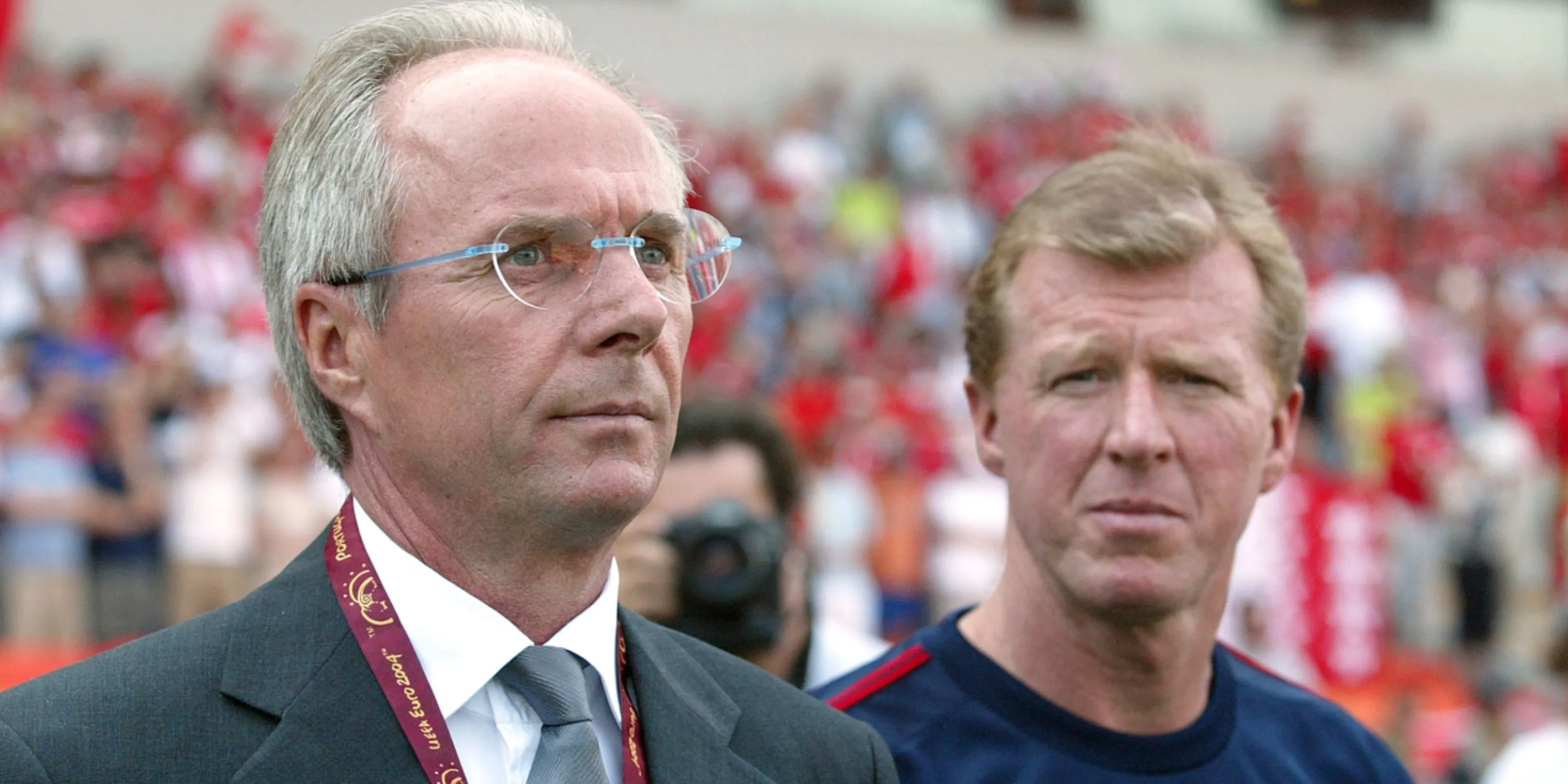 Sven Goran-Eriksson và Steve McClaren trên sân tập của ĐT Anh