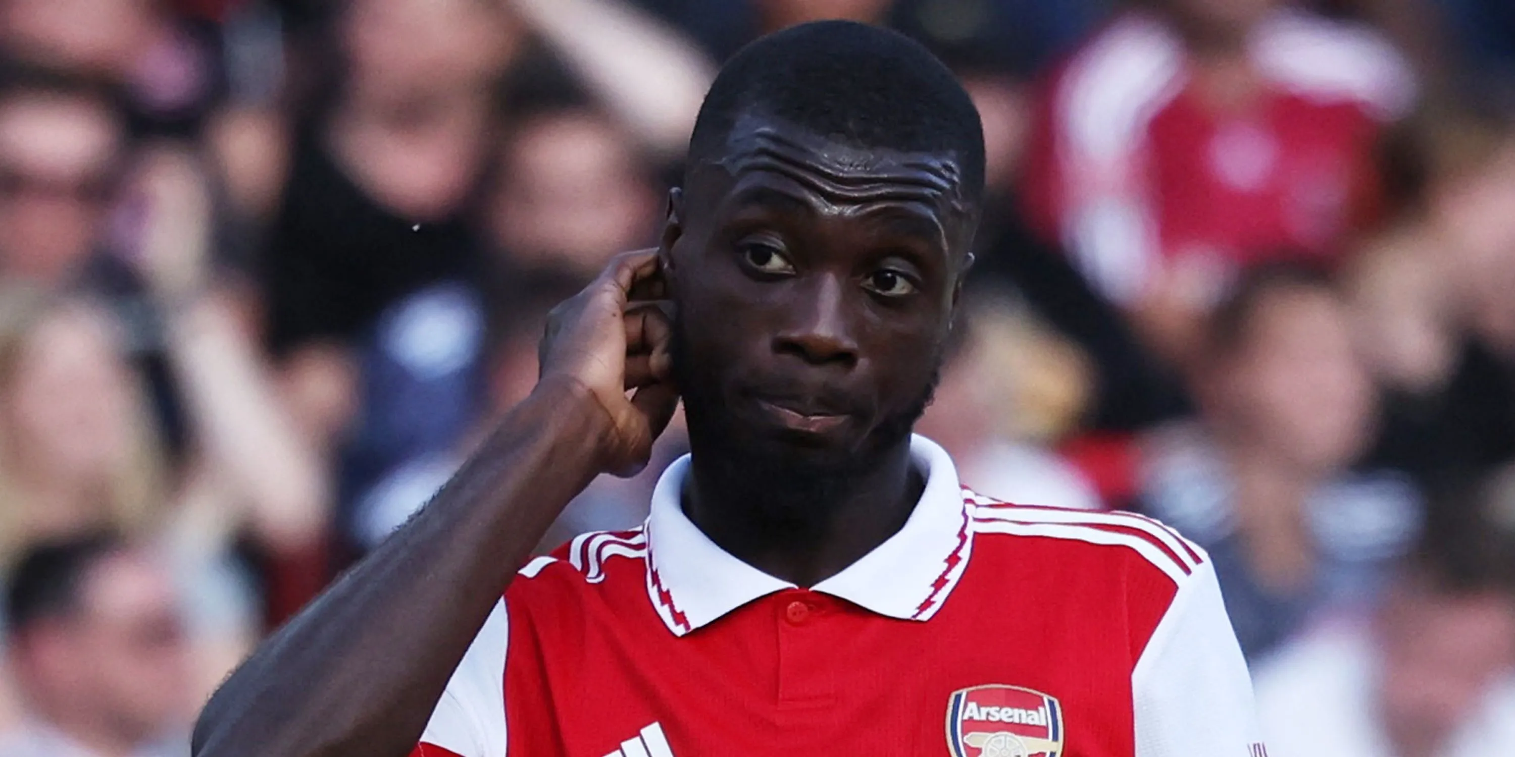 Tiền đạo cánh Nicolas Pepe khi còn thi đấu cho Arsenal
