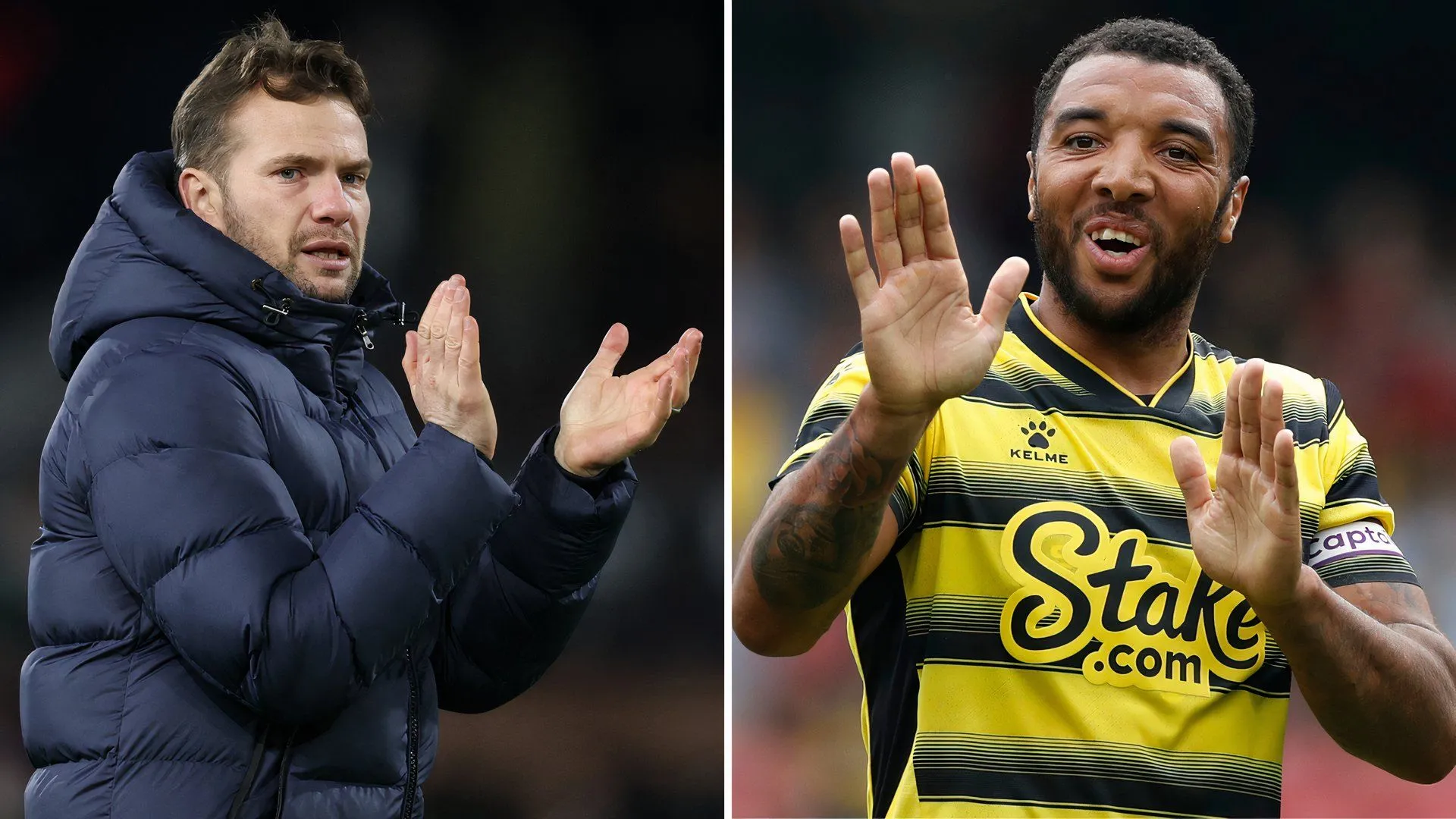 Tom Cleverley và Troy Deeney thời còn khoác áo Watford