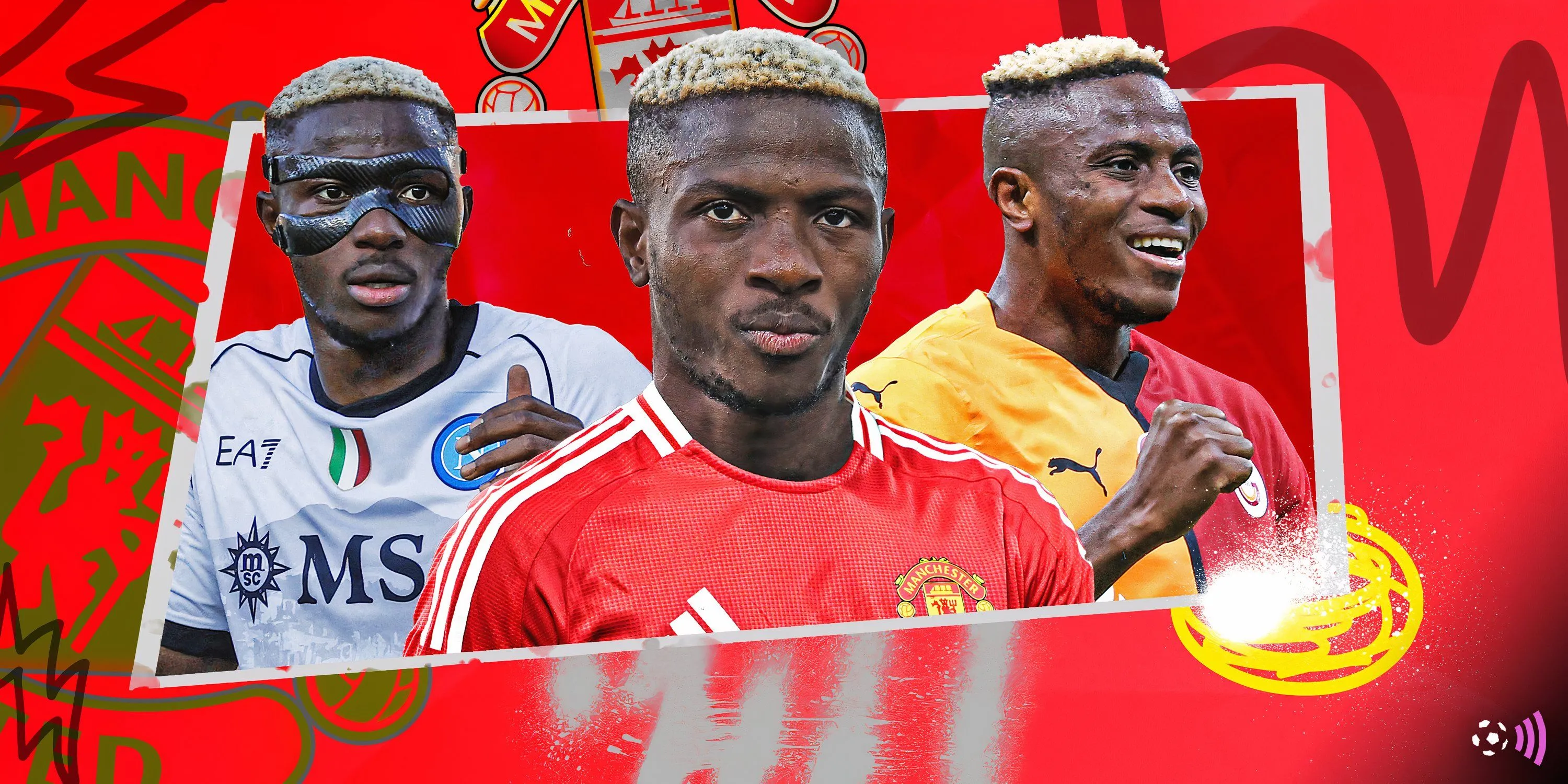 Victor Osimhen ăn mừng bàn thắng - mục tiêu chuyển nhượng của Man Utd