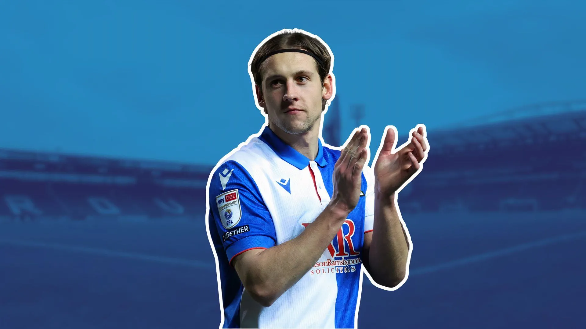 Hậu vệ Callum Brittain của Blackburn Rovers, mục tiêu chuyển nhượng của Derby County
