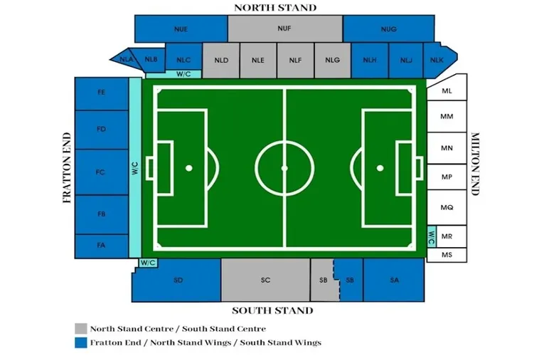 Sơ đồ bố trí chỗ ngồi sân vận động Fratton Park