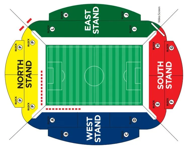 Sơ đồ bố trí chỗ ngồi sân vận động Toughsheet Community Stadium