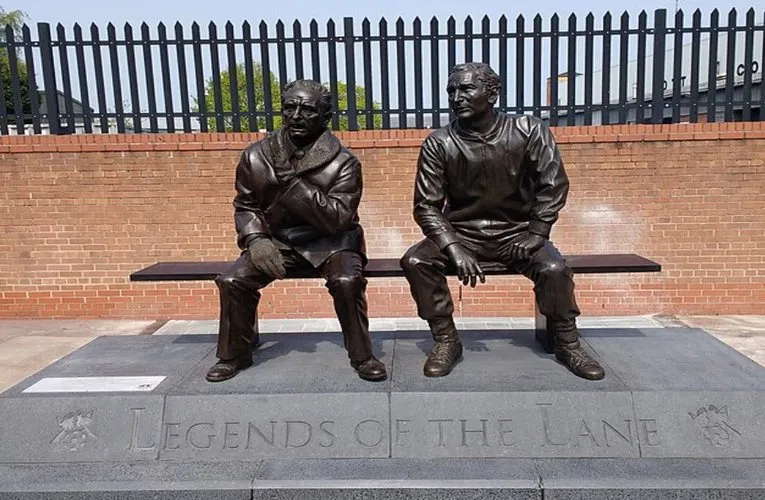 Tượng đài Jimmy Sirrel và Jack Weaver bên ngoài sân Meadow Lane, vinh danh các huyền thoại của Notts County