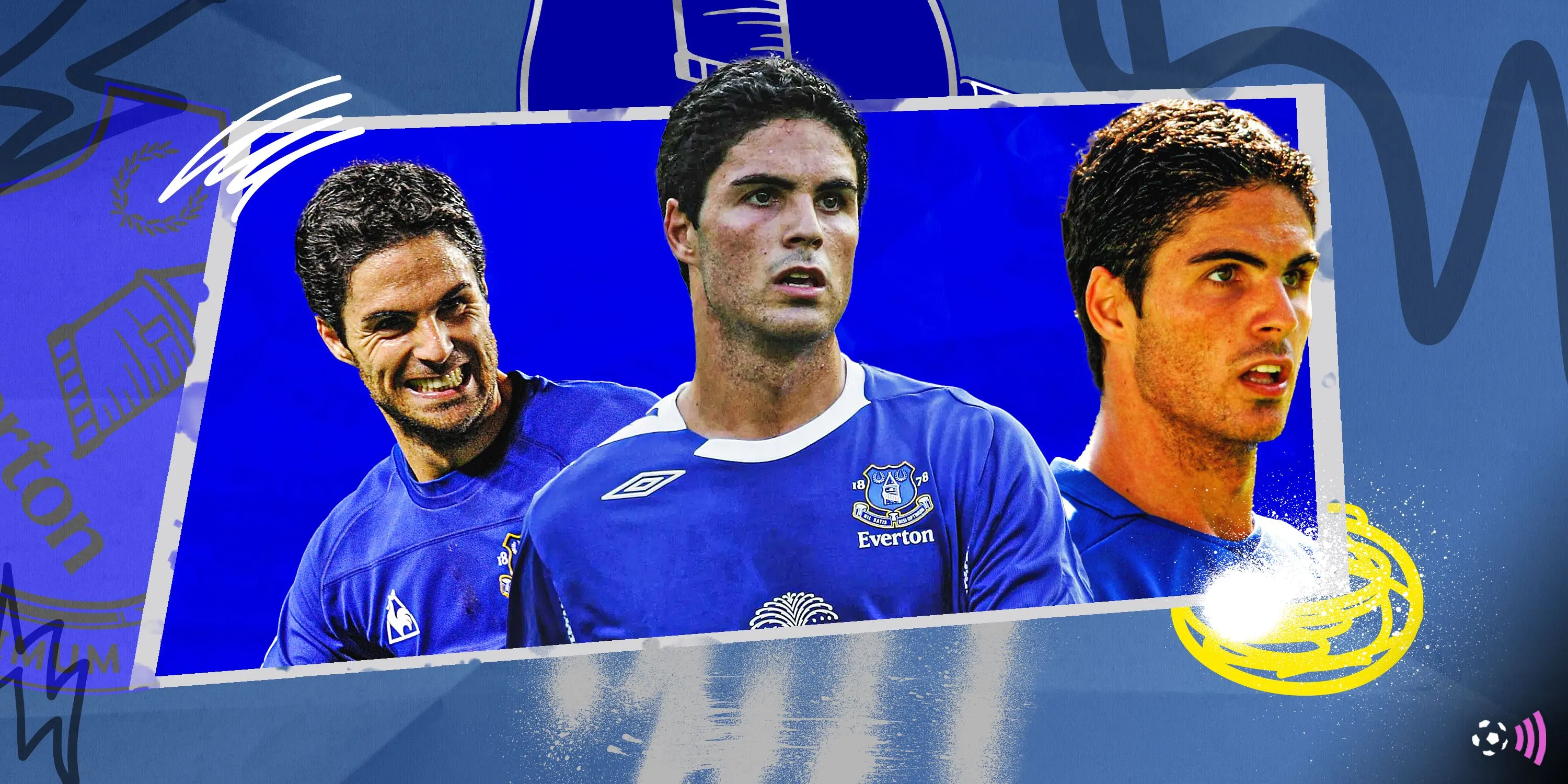 Mikel Arteta trong màu áo Everton, hình ảnh cổ điển