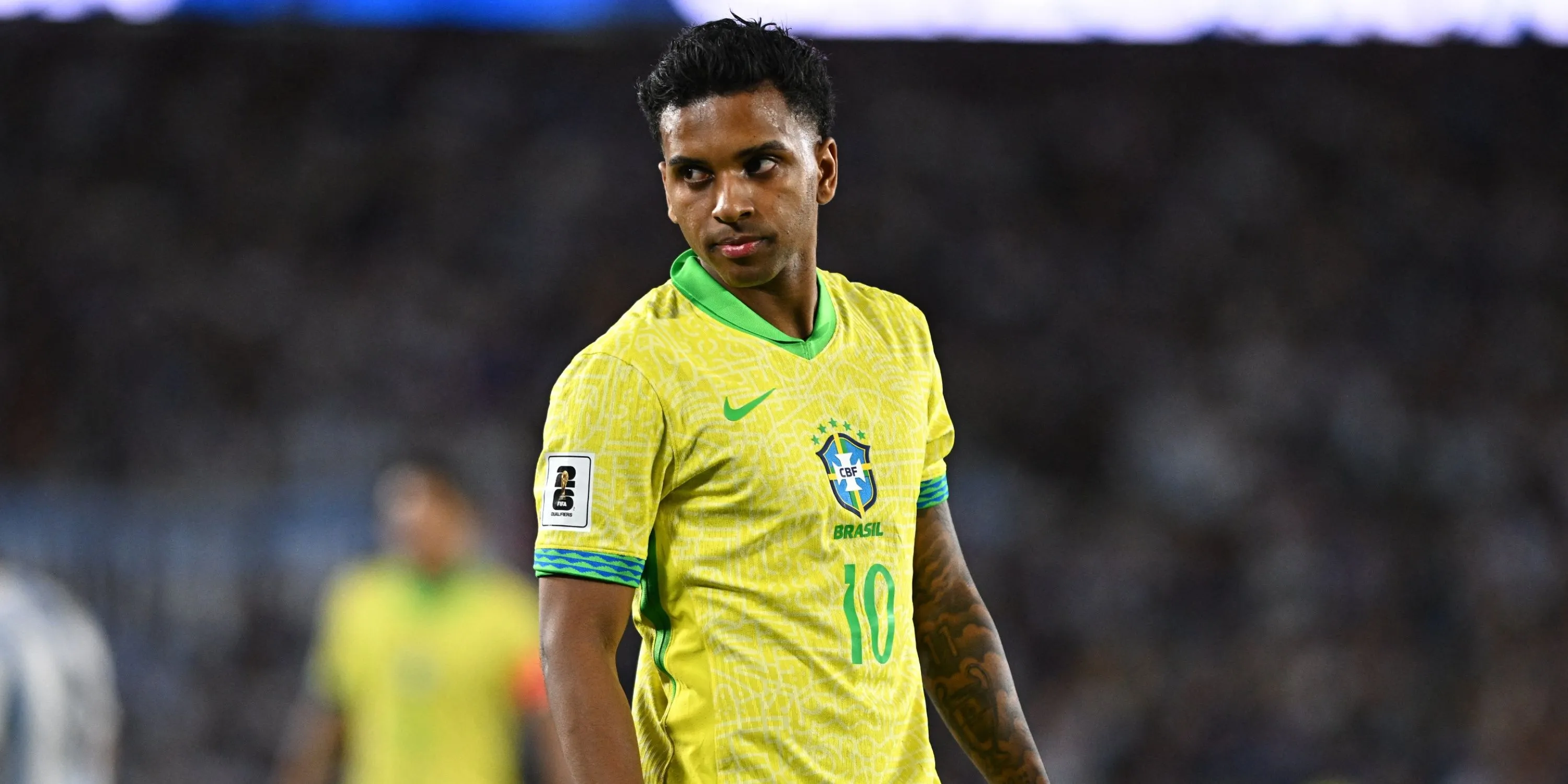 Rodrygo trong màu áo đội tuyển quốc gia Brazil
