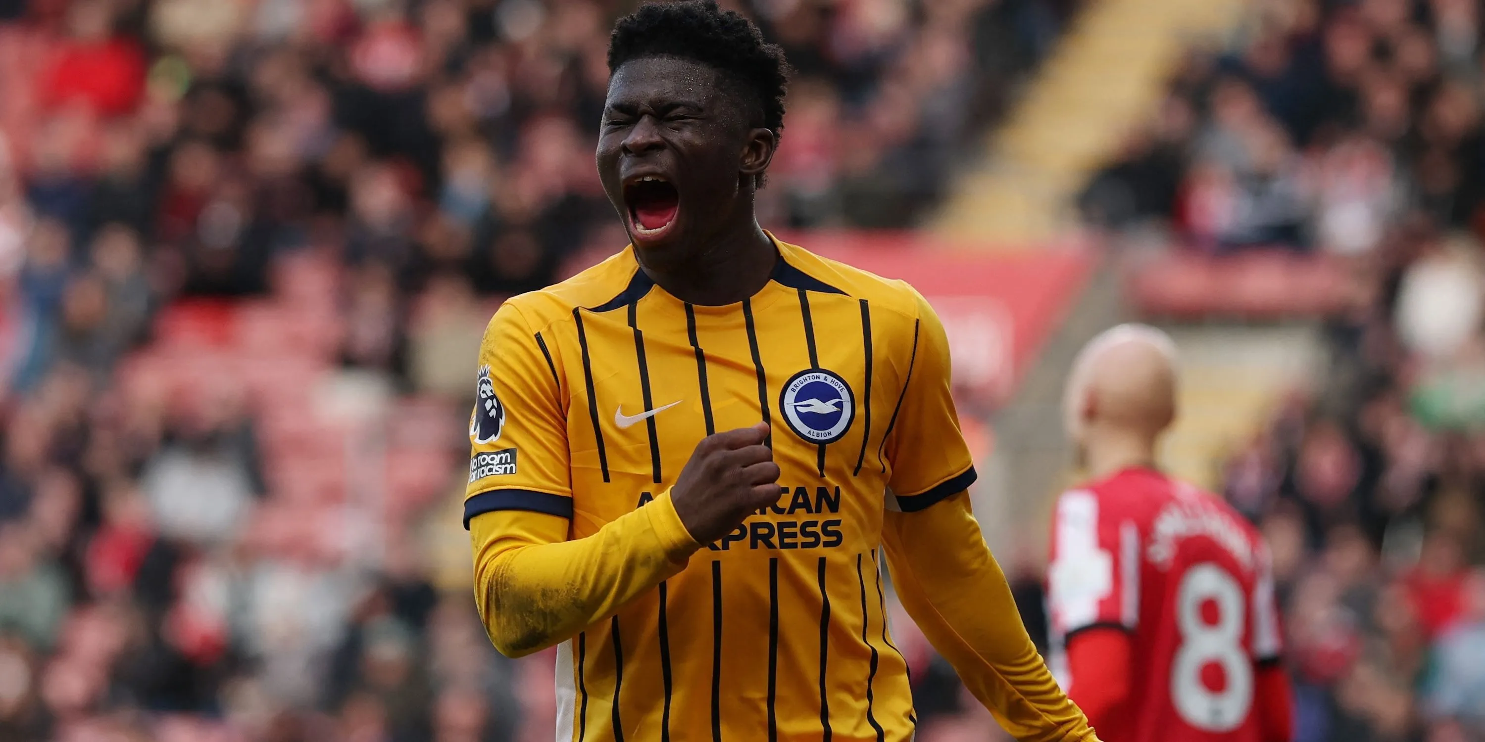 Tiền vệ Carlos Baleba của Brighton &amp; Hove Albion, mục tiêu của Man Utd