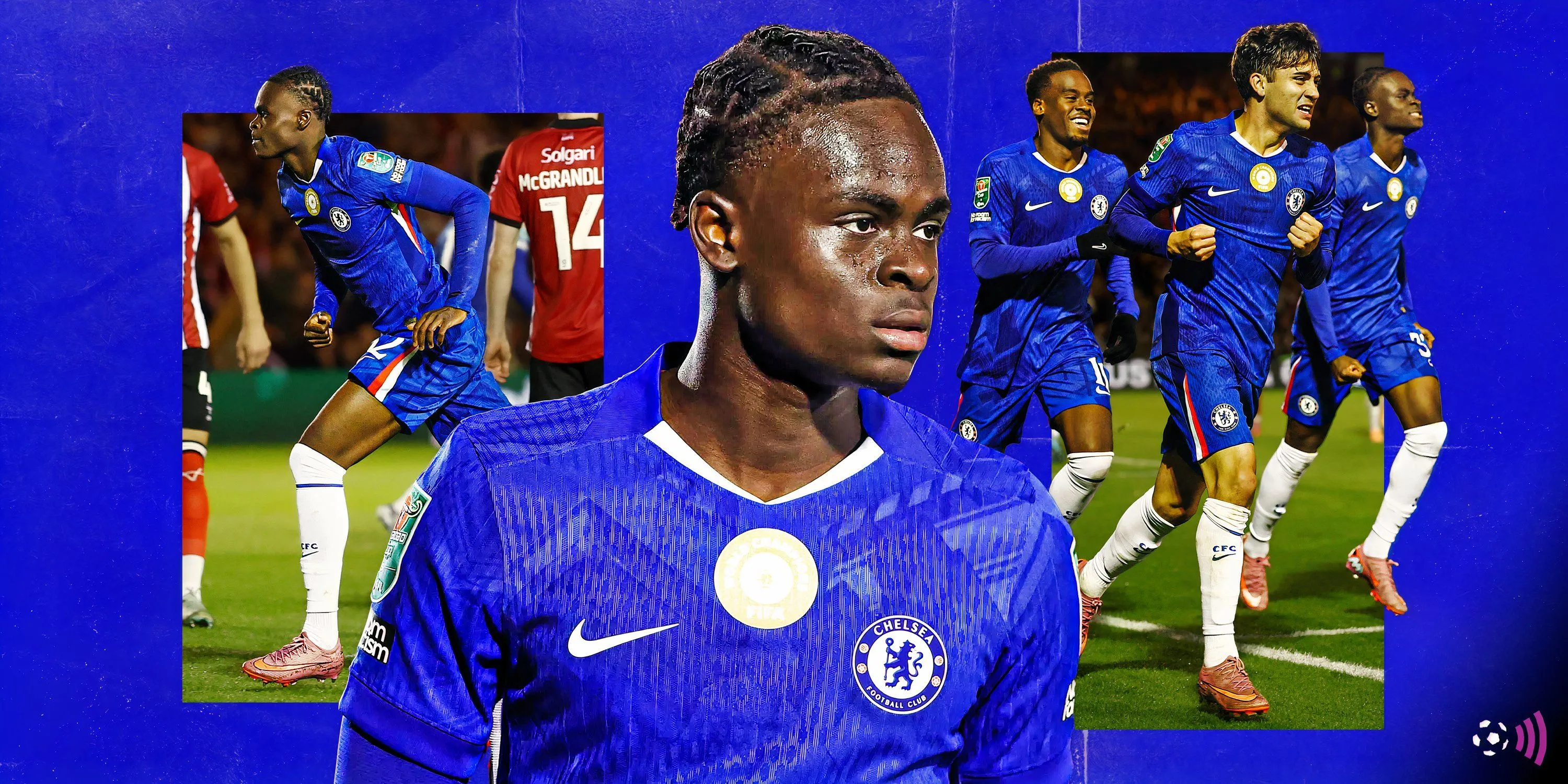 Tyrique George trong màu áo Chelsea, sở hữu tốc độ và khả năng đá linh hoạt ở cánh lẫn trung phong